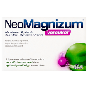 NeoMagnizum vércukor tabletta 50 db kép