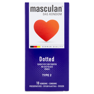 Masculan 2 Dotted óvszer 10 db kép