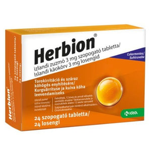 Herbion izlandi zuzmó 3 mg szopogató tabletta 24 db kép