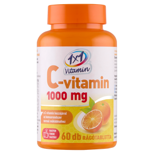 VitaPlus 1x1 Vitaday C-vitamin 1000 mg rágótabletta narancs ízű 60 db kép