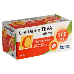 C-vitamin TEVA 500mg rágótabletta 60 db kép