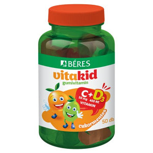 Béres VitaKid C+D₃ cukormentes gumivitamin 50 db kép