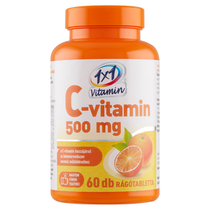 VitaPlus 1x1 Vitaday C-vitamin 500 mg rágótabletta narancs ízű 60 db kép