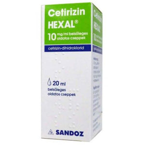 Cetirizin HEXAL 10 mg/ml belsőleges oldatos cseppek 20ml kép