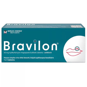 Bravilon 50 mg nyálkahártyán megtapadó bukkális tabletta kép