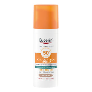 Eucerin Sun Oil Control színezett napozó gél-krém arcra medium SPF50+ 50ml kép
