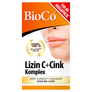 BioCo Lizin C + Cink Komplex étrend-kiegészítő tabletta 100 db kép