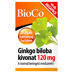 BioCo Ginkgo biloba kivonat 120 mg Megapack tabletta 90 db kép