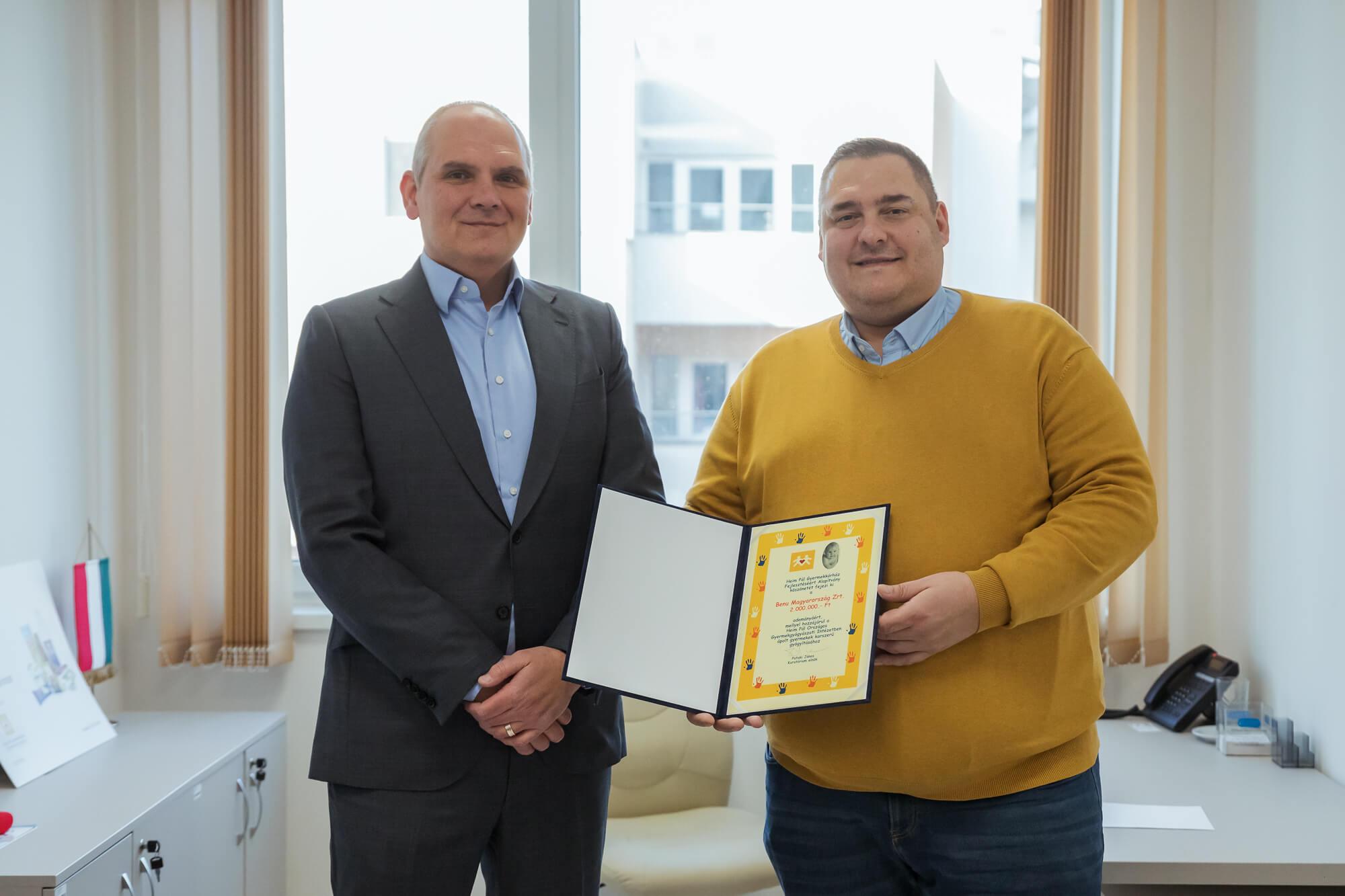 A BENU az idei évben ismét támogatja a Heim Pál Gyermekkórház Fejlesztéséért Alapítványt