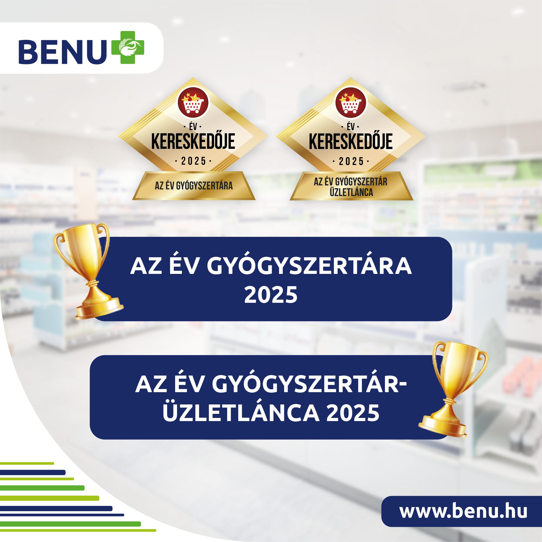 Szakmai elismerések a BENU-nak 2025-ben