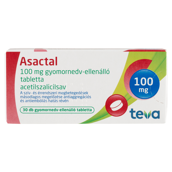 Asactal 100 mg gyomornedv-ellenálló tabletta 30 db - Kép 5