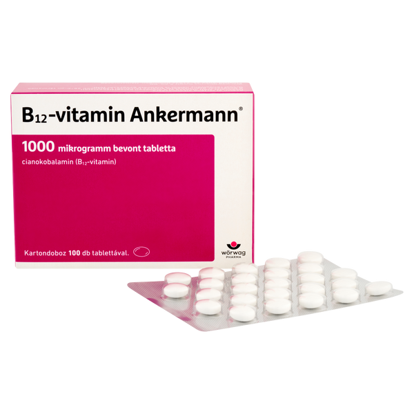 B12-vitamin Ankermann 1000 mcg bevont tabletta 100 db - Kép 8