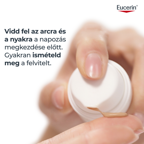 Eucerin Sun Oil Control színezett napozó gél-krém arcra light SPF50+ 50ml - Kép 2