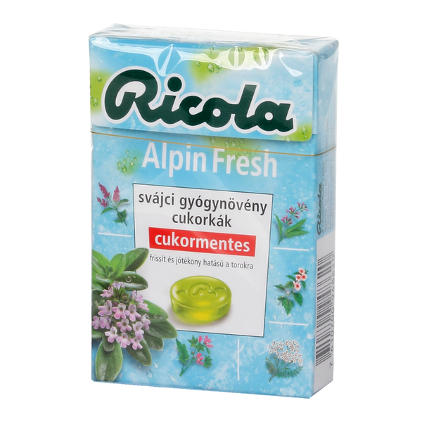 Ricola Alpin Fresh cukormentes cukorka 40g - Kép