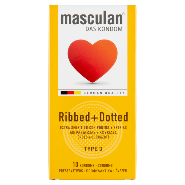 Masculan 3 Ribbed+Dotted óvszer 10 db - Kép 4