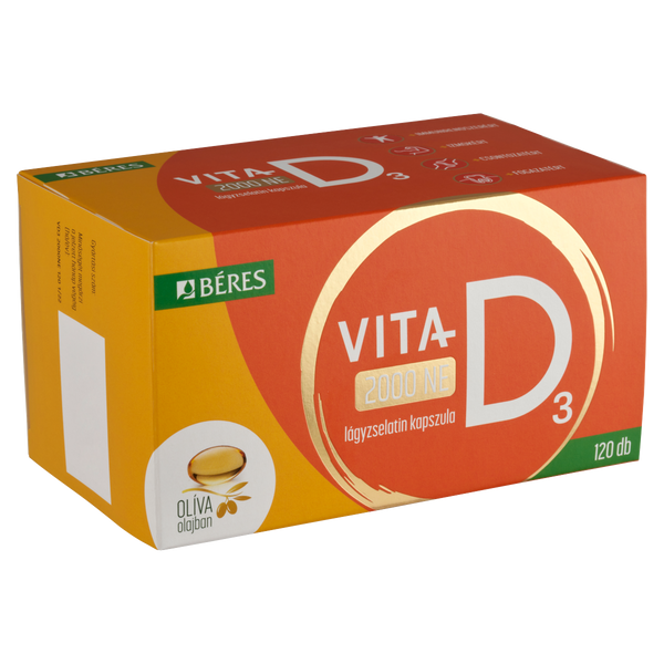 Béres Vita-D3 2000 NE lágyzselatin kapszula 120 db - Kép 2
