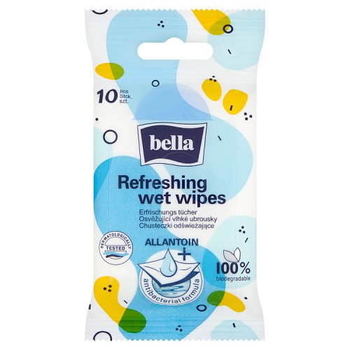 Bella frissítő antibakteriális törlőkendő 10 db - Kép 1