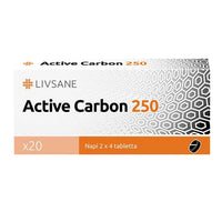 LIVSANE Active Carbon 250 mg széntabletta 20 db - Kép
