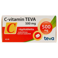 C-vitamin TEVA 500mg rágótabletta 60 db - Kép