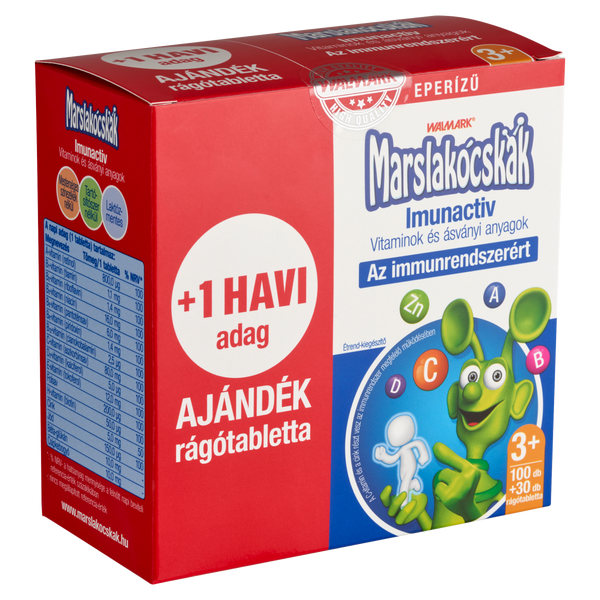 Walmark Marslakócskák Imunactiv rágótabletta eper ízű 100 db + 30 db - Kép 3