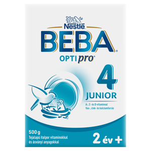 BEBA OPTIpro 4 Junior tejalapú italpor vitaminokkal és ásványi anyagokkal 500g kép