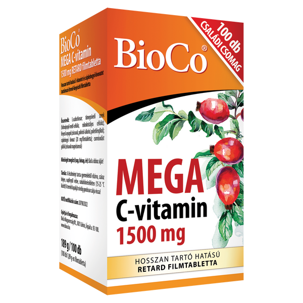 BioCo Mega C-vitamin 1500 mg Retard filmtabletta 100 db - Kép 5