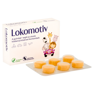 Lokomotiv gyömbért tartalmazó, cukormentes étrend-kiegészítő szopogató tabletta  6 db kép