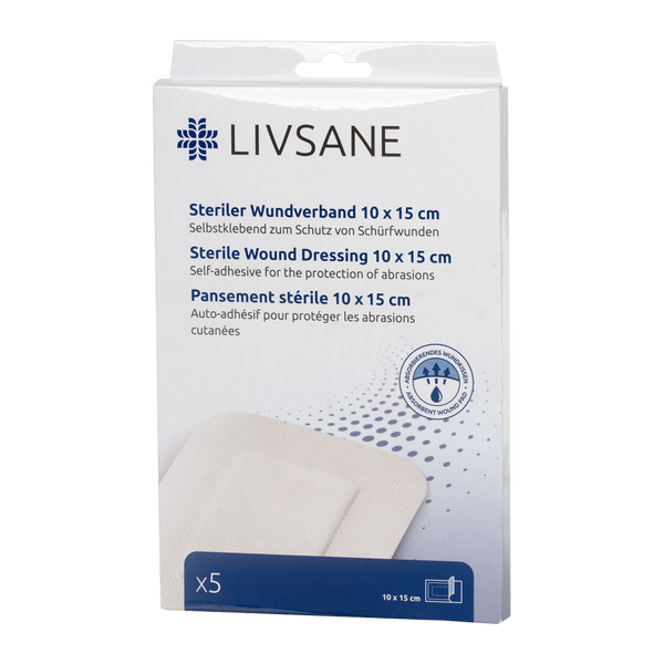 LIVSANE steril sebpárna 10cm x 15cm 5 db - Kép