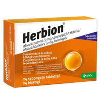 Herbion izlandi zuzmó 3 mg szopogató tabletta 24 db - Kép