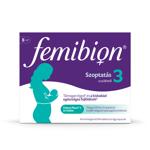 Femibion 3 filmtabletta+kapszula (8 heti adag) 56 db+56 db - Kép 1