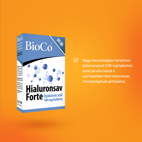BioCo Hialuronsav Forte tabletta 30 db - Kép 6