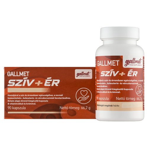 Gallmet Szív + Ér étrend-kiegészítő kapszula 90 db - Kép 2