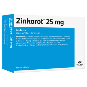 Zinkorot 25 mg tabletta 100 db kép