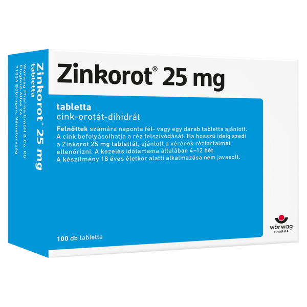 Zinkorot 25 mg tabletta 100 db - Kép