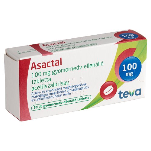 Asactal 100 mg gyomornedv-ellenálló tabletta 30 db - Kép 2