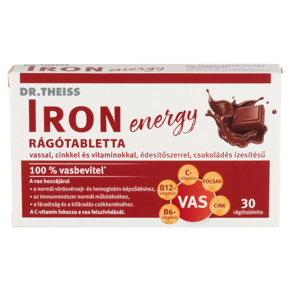 Dr.Theiss Iron Energy rágótabletta csokoládés 30 db - Kép 6