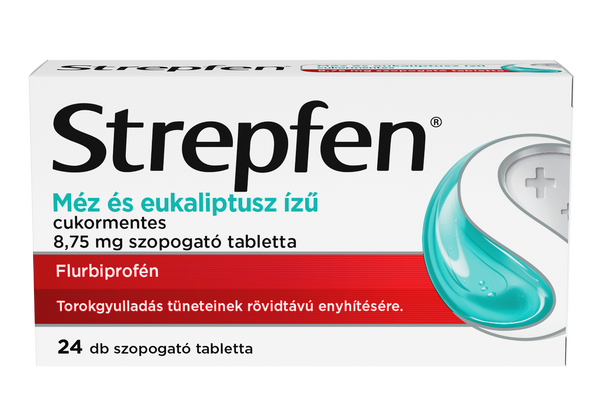 Strepfen méz és eukaliptusz ízű cukormentes 8,75 mg szopogató tabletta 24 db - Kép 1