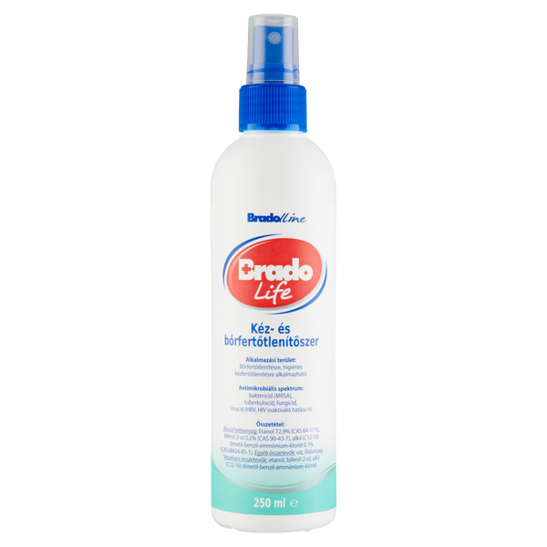 Bradolife kéz- és bőrfertőtlenítőszer pumpás 250ml - Kép 3