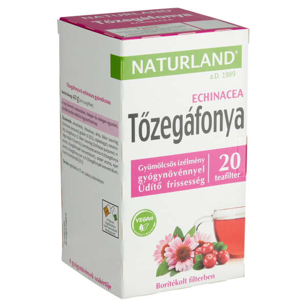 NATURLAND Gyümölcstea tőzegáfonyával és echinaceával 20x2g - Kép 2