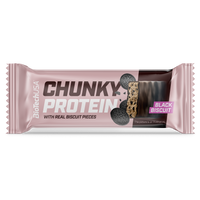 BioTechUsa Chunky Protein Black Biscuit fehérjeszelet 50g - Kép