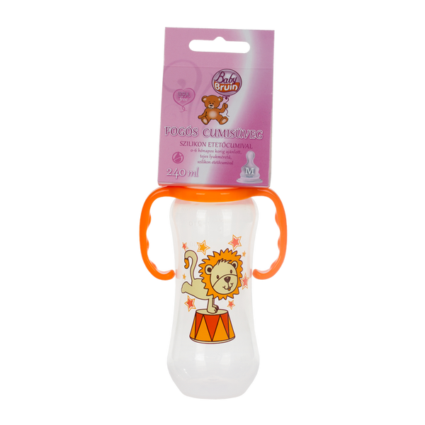 Baby Bruin polipropilén cumisüveg fogóval - karcsú 240ml - Kép