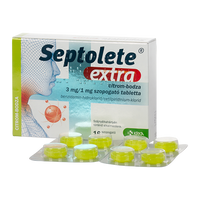 Septolete Extra 3mg/1mg szopogató tabletta citrom-bodza ízű 16 db - Kép