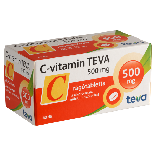 C-vitamin TEVA 500mg rágótabletta 60 db - Kép 1