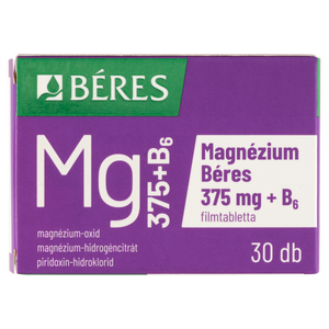 Béres Magnézium 375 mg + B6 filmtabletta 30 db kép