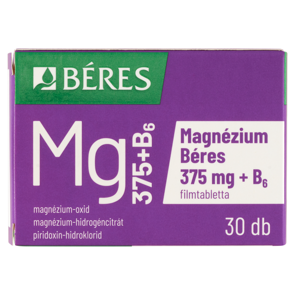 Béres Magnézium 375 mg + B6 filmtabletta 30 db - Kép 1