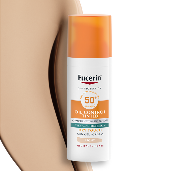 Eucerin Sun Oil Control színezett napozó gél-krém arcra light SPF50+ 50ml - Kép 8