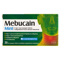 Mebucain Mint 2mg/1mg szopogató tabletta 20 db - Kép