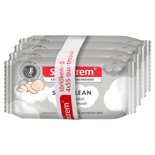 Sudocrem Soft Clean törlőkendő 4x55 - Kép