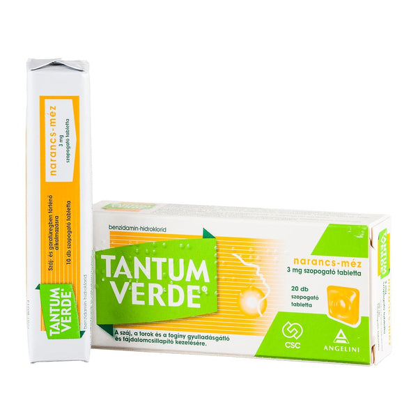 Tantum Verde narancs-méz 3 mg szopogató tabletta 20 db - Kép