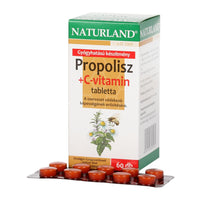 NATURLAND Propolisz+C-vitamin szopogató tabletta 60 db - Kép
